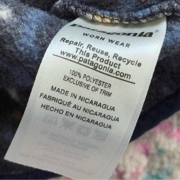 Patagonia Synchilla Snap T Fleece Howl Stone Blue Pullover Sweater Men’s Medium - Picture 8 of 9